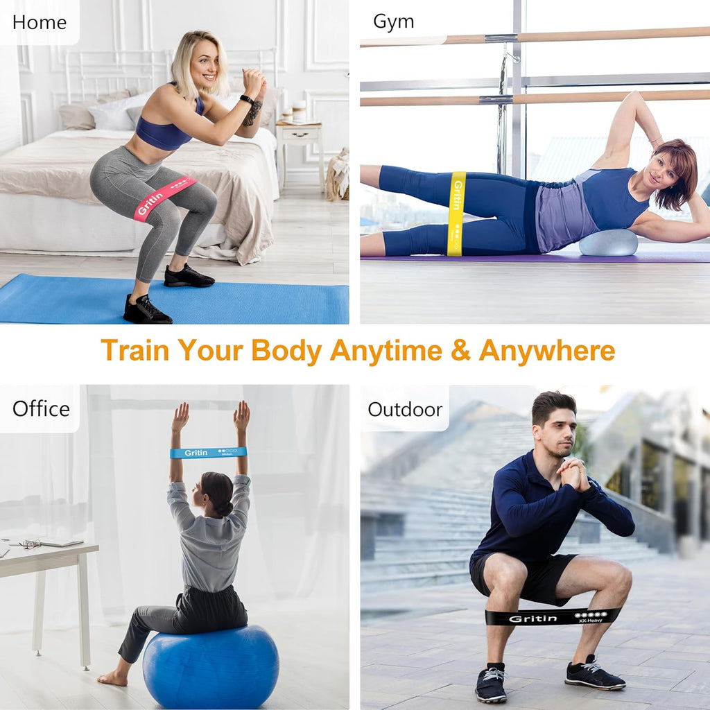 Premium Set of 5 Skin-Friendly Resistance Bands with Varying Strength Levels - Includes Travel Carrying Case - Perfect for Home, Gym, Yoga, and Training